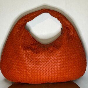 *Authentic* Bottega Veneta Veneta Hobo Medium Orange Leather Bag 47cm